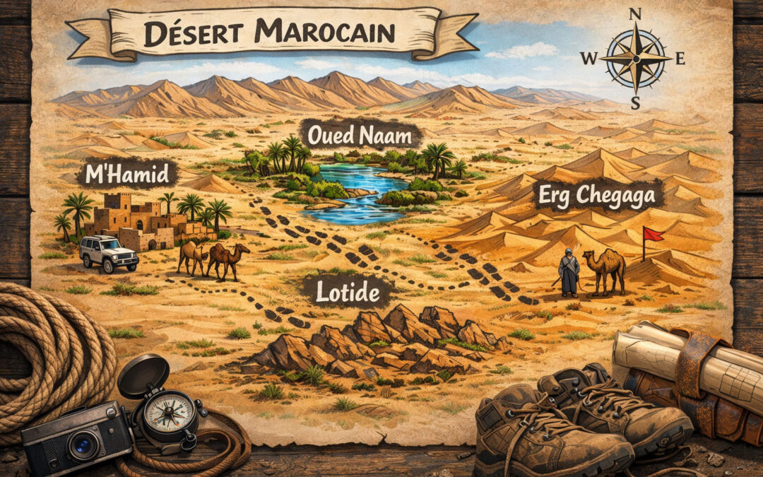 Trek M&rsquo;hamid dernière Oasis du sahara Marocain